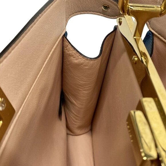 Auth FENDI Peekaboo I See U Medium 8BN321-A6V3 Light Blue Nappa Leather - Picture 16 of 16